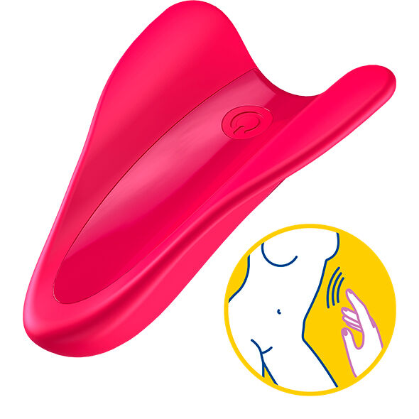 SATISFYER - ΔΟΝΗΤΗΣ HIGH FLY FINGER ΦΟΥΞΙΑ