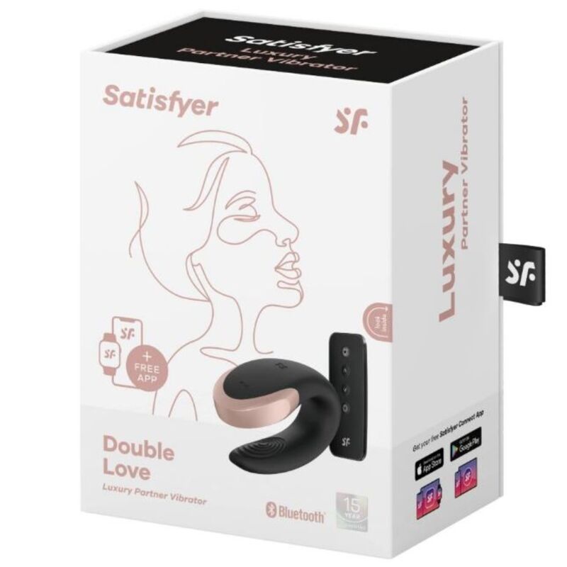 Δονητής SATISFYER - DOUBLE LOVE LUXURY PARTNER ΜΑΥΡΟΣ