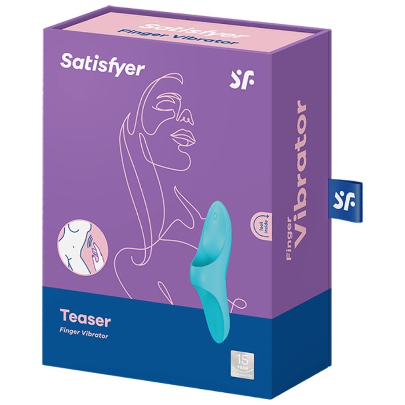 SATISFYER - ΔΟΝΗΤΗΣ ΔΑΧΤΥΛΩΝ TEASER ΜΠΛΕ ΦΩΣ