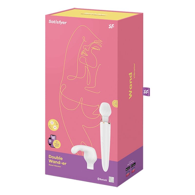 SATISFYER - ΕΦΑΡΜΟΓΗ DOUBLE WANDER ΛΕΥΚΗ