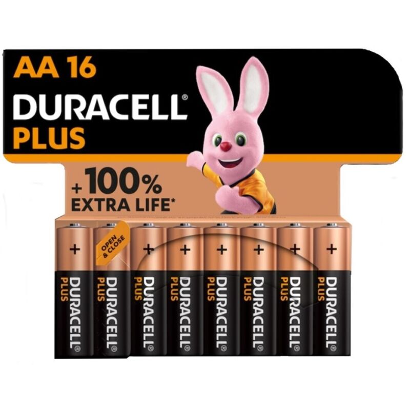 DURACELL - PLUS POWER 100 ΑΛΚΑΛΙΚΗ ΜΠΑΤΑΡΙΑ AA LR6 16 ΤΕΜΑΧΙΩΝ