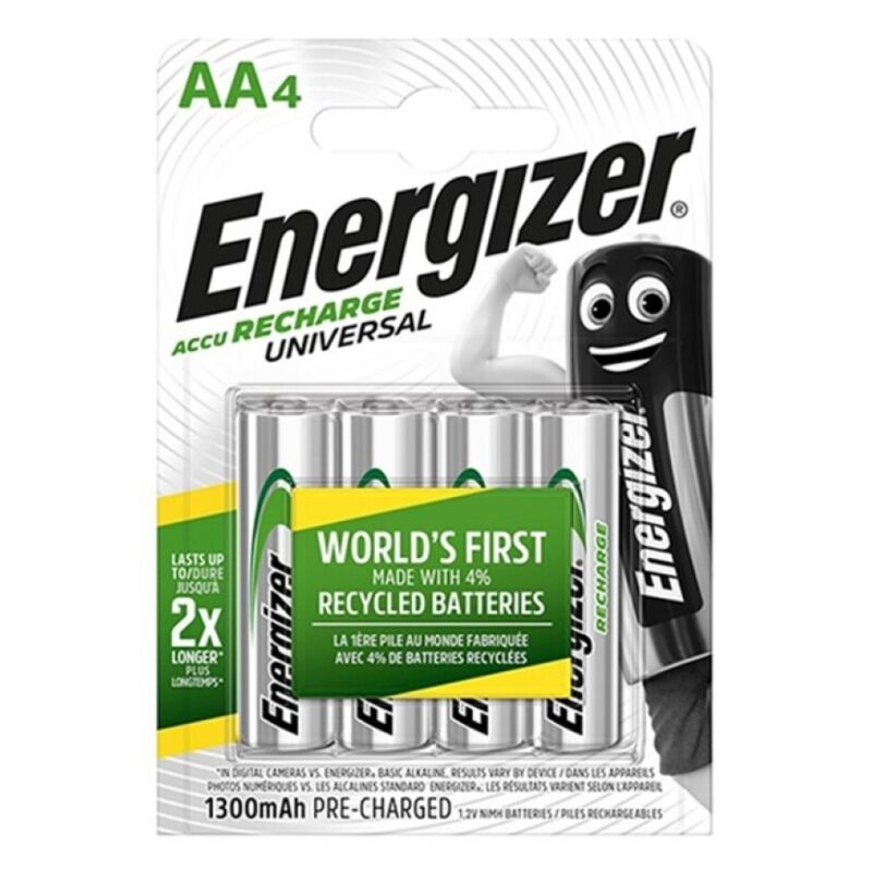 ENERGIZER - UNIVERSAL ΕΠΑΝΑΦΟΡΤΙΖΟΜΕΝΗ ΜΠΑΤΑΡΙΑ HR6 AA 1300mAh 4 ΤΕΜΑΧΙΩΝ