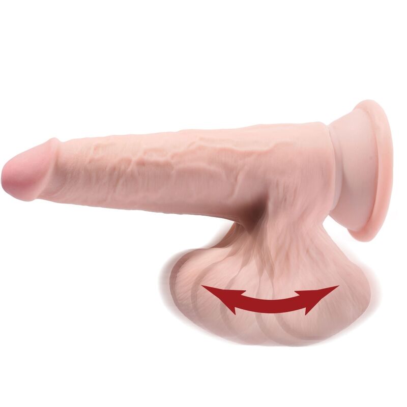 KING COCK - PLUS 3D DILDO SWINGING BALLS 15,2 CM ΑΝΟΙΧΤΟ ΔΕΡΜΑ