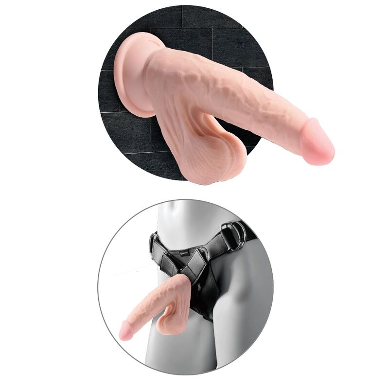 KING COCK - PLUS 3D DILDO ΜΕ ΜΠΑΛΕΣ 20,3 ΕΚ.