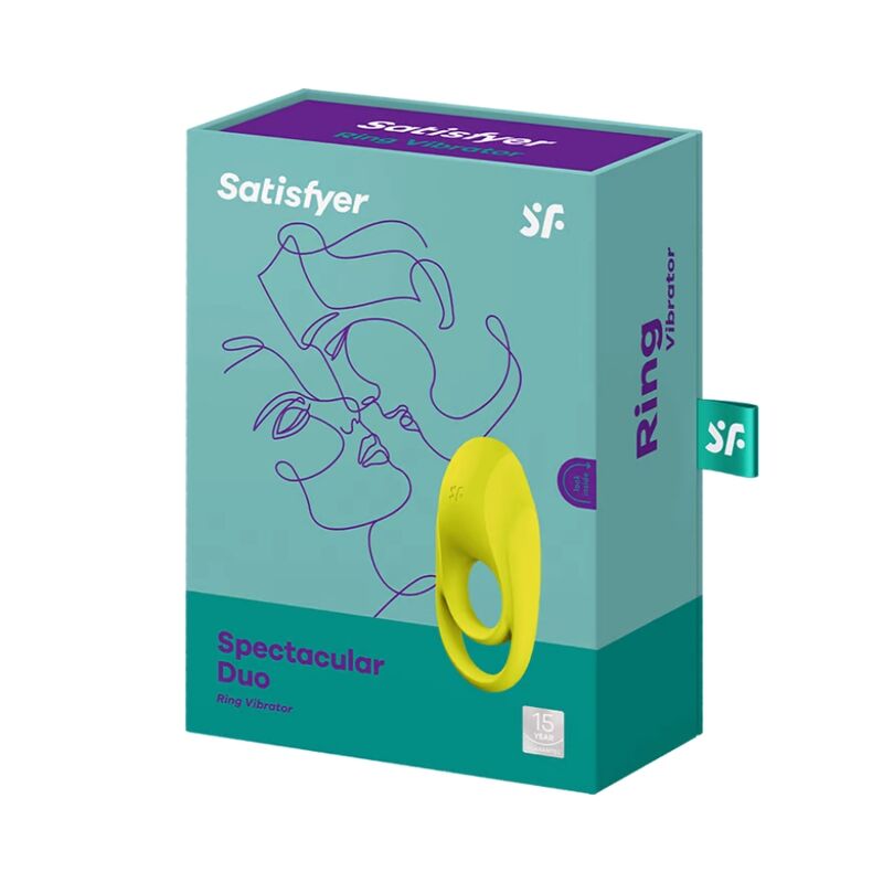 SATISFYER - ΔΟΝΗΤΗΣ ΔΙΠΛΟΥ ΔΑΧΤΥΛΙΔΙΟΥ SPECTACULAR ΚΙΤΡΙΝΟΣ