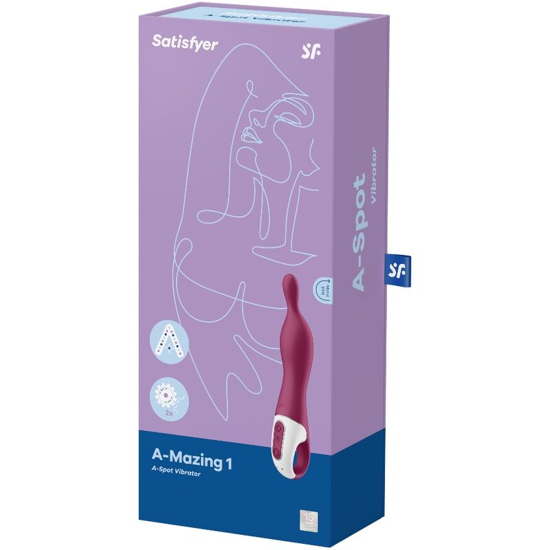 SATISFYER - AMAZING 1 ASPOT ΔΟΝΗΤΗΣ BERRY