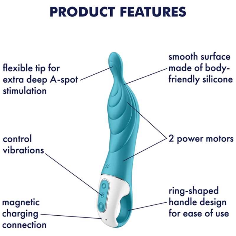 SATISFYER - ΔΟΝΗΤΗΣ AMAZING 2 ASPOT ΤΥΡΚΟΥΑΖ
