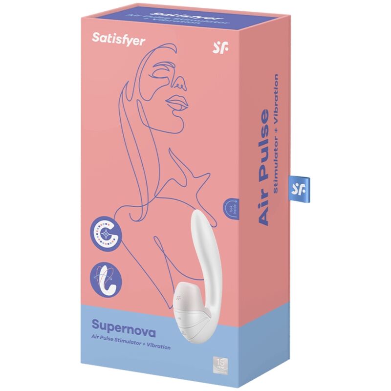 SATISFYER - ΔΙΕΓΕΡΤΗΣ ΠΑΛΜΩΝ ΑΕΡΑ SUPERNOVA & ΔΟΝΗΣΗΣ ΛΕΥΚΟΣ