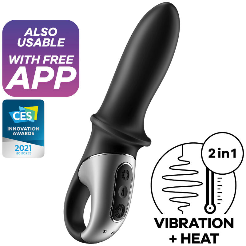 SATISFYER - HOT PASSION ΠΡΩΚΤΙΚΟΣ ΔΟΝΗΤΗΣ ΕΦΑΡΜΟΓΗΣ ΜΑΥΡΟΣ