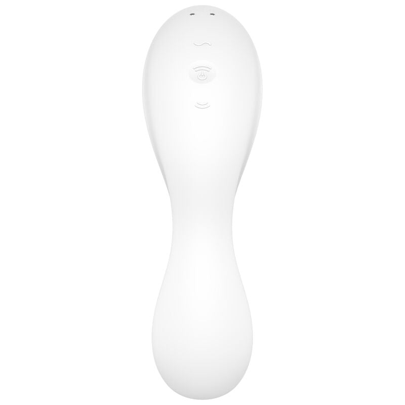 SATISFYER - CURVY TRINITY 5 AIR PULSE STIMULATOR & VIBRATOR APP ΛΕΥΚΟ