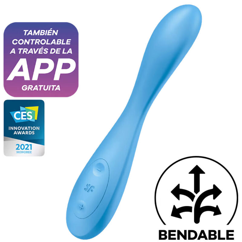 SATISFYER - G-SPOT FLEX 4+ ΠΟΛΥΔΟΝΗΤΙΚΟΣ ΔΟΝΗΤΗΣ ΜΠΛΕ