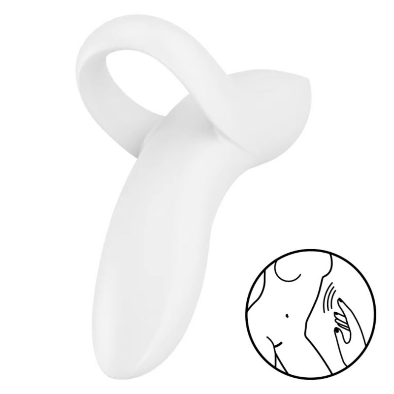 Δονητής δακτύλων SATISFYER - BOLD LOVER ΛΕΥΚΟΣ