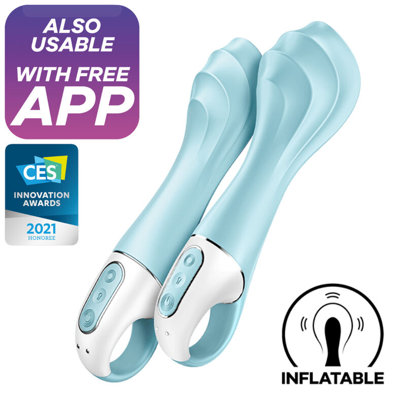 SATISFYER - ΔΟΝΗΤΗΣ ΑΕΡΑ 5+ ΦΟΥΣΚΩΤΟΣ ΔΟΝΗΤΗΣ ΣΗΜΕΙΟΥ G ΜΕ ΕΦΑΡΜΟΓΗ ΜΠΛΕ