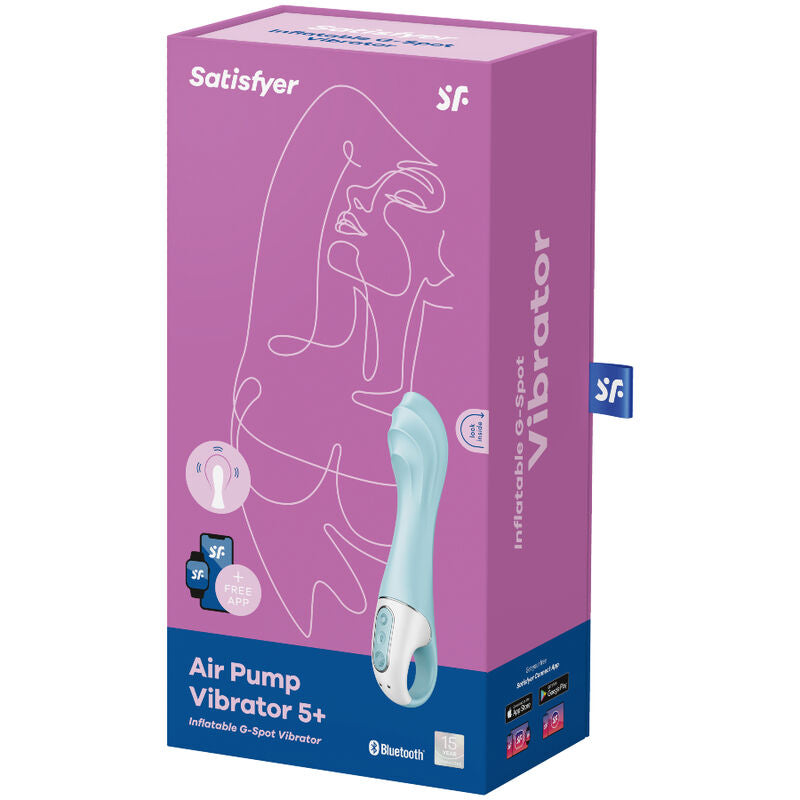 SATISFYER - ΔΟΝΗΤΗΣ ΑΕΡΑ 5+ ΦΟΥΣΚΩΤΟΣ ΔΟΝΗΤΗΣ ΣΗΜΕΙΟΥ G ΜΕ ΕΦΑΡΜΟΓΗ ΜΠΛΕ