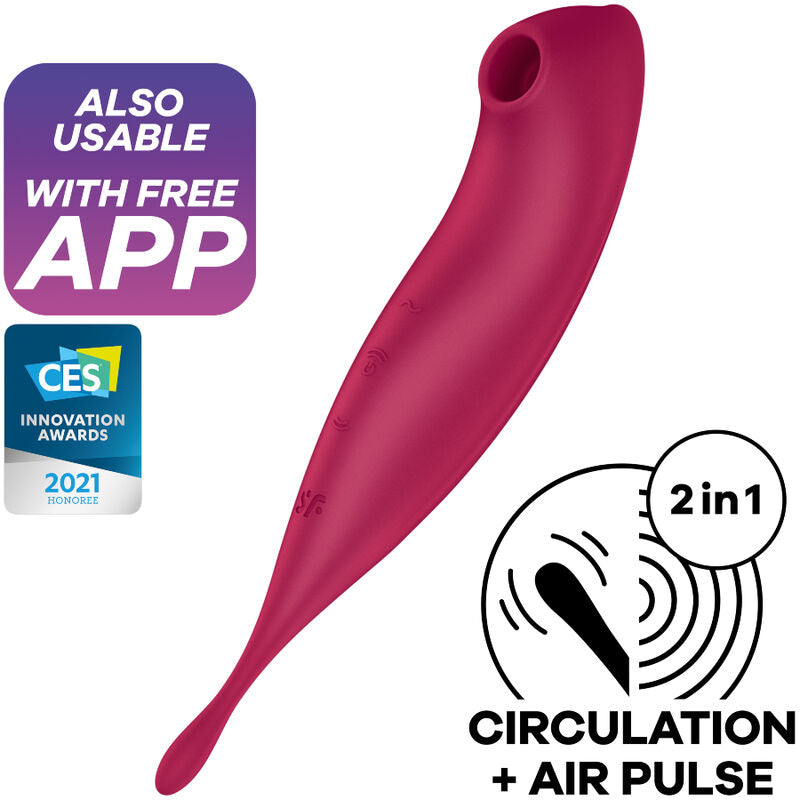 SATISFYER - TWIRLING PRO+ ΔΟΝΗΤΗΣ & ΔΙΕΓΕΡΤΗΣ ΠΑΛΜΩΝ ΑΕΡΑ ΚΟΚΚΙΝΟ
