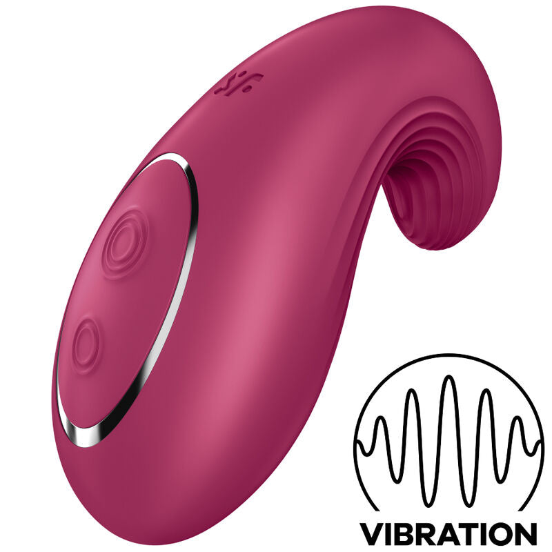 Δονητής SATISFYER - DIPPING DELIGHT με λάστιχο για τοποθέτηση σε κόκκινο χρώμα