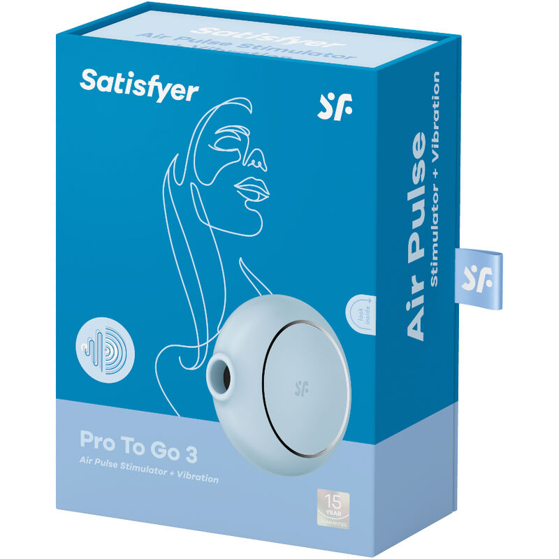 SATISFYER - PRO TO GO 3 ΔΙΠΛΟΣ ΔΙΕΓΕΡΤΗΣ ΠΑΛΜΩΝ ΑΕΡΑ & ΔΟΝΗΤΗΣ ΜΠΛΕ