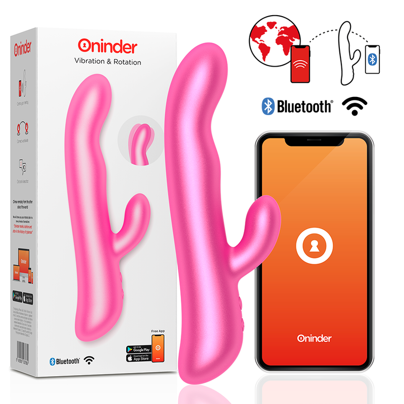 ONINDER - Δόνηση & Περιστροφή Oslo Ροζ - Δωρεάν Εφαρμογή