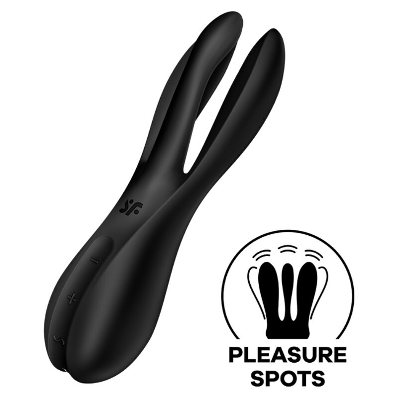 Δονητής SATISFYER - THRESOME 2 ΜΑΥΡΟΣ