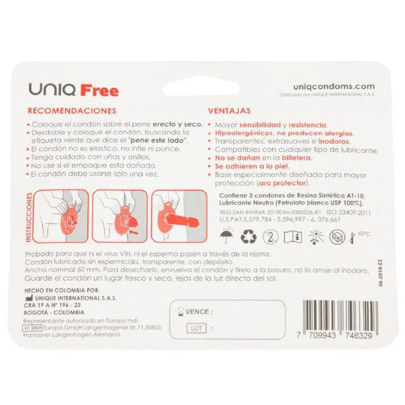 UNIQ - ΧΩΡΙΣ ΛΑΤΕΞ ΠΡΟΦΥΛΑΚΤΙΚΑ ΜΕ ΠΡΟΣΤΑΤΕΥΤΙΚΟ ΔΑΚΤΥΛΙΟ 3 ΤΕΜΑΧΙΩΝ