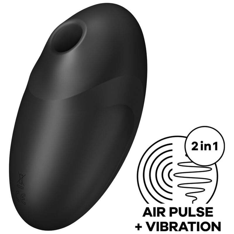 SATISFYER - VULVA LOVER 3 ΔΙΕΓΕΡΤΗΣ ΠΑΛΜΩΝ ΑΕΡΑ & ΔΟΝΗΤΗΣ ΜΑΥΡΟΣ