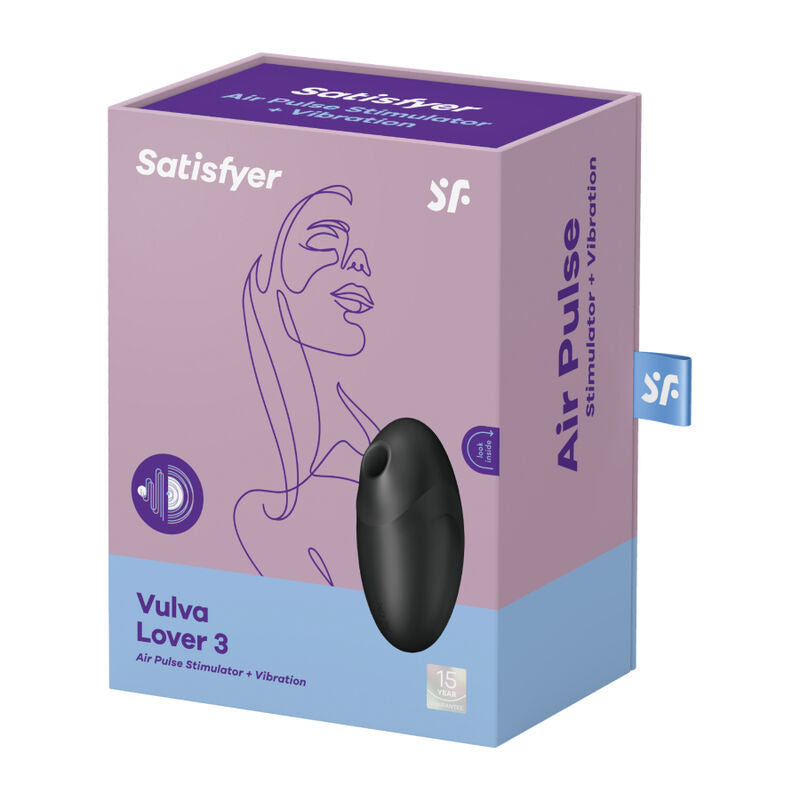 SATISFYER - VULVA LOVER 3 ΔΙΕΓΕΡΤΗΣ ΠΑΛΜΩΝ ΑΕΡΑ & ΔΟΝΗΤΗΣ ΜΑΥΡΟΣ