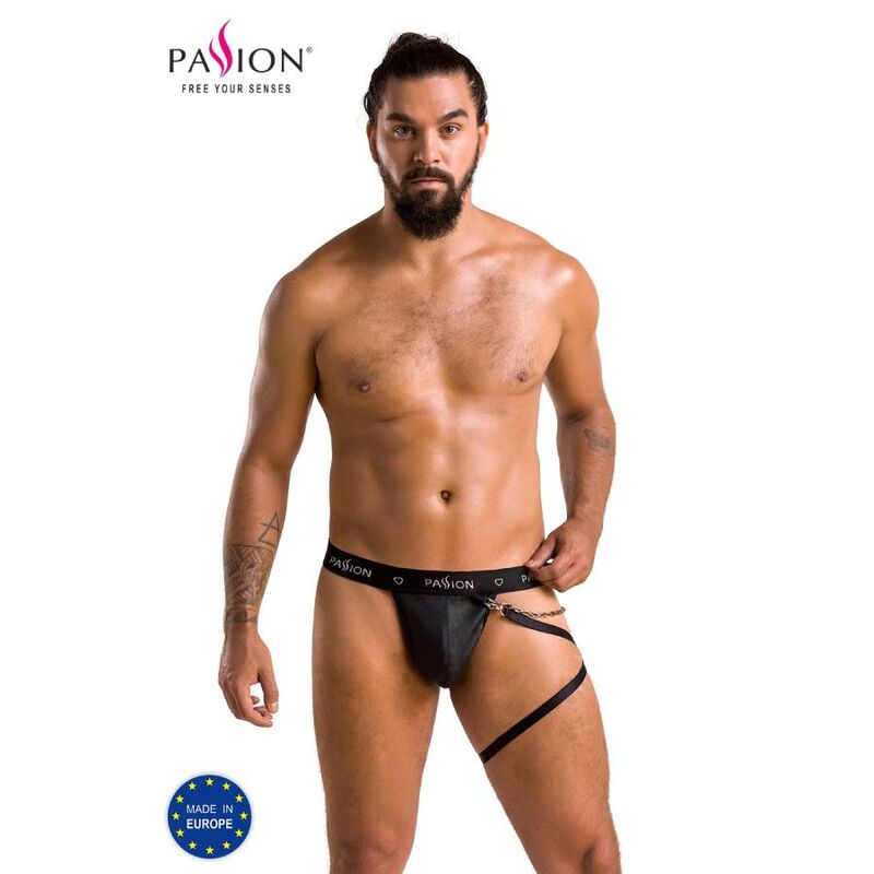 PASSION - 058 BILL THONG ΜΑΥΡΟ L/XL