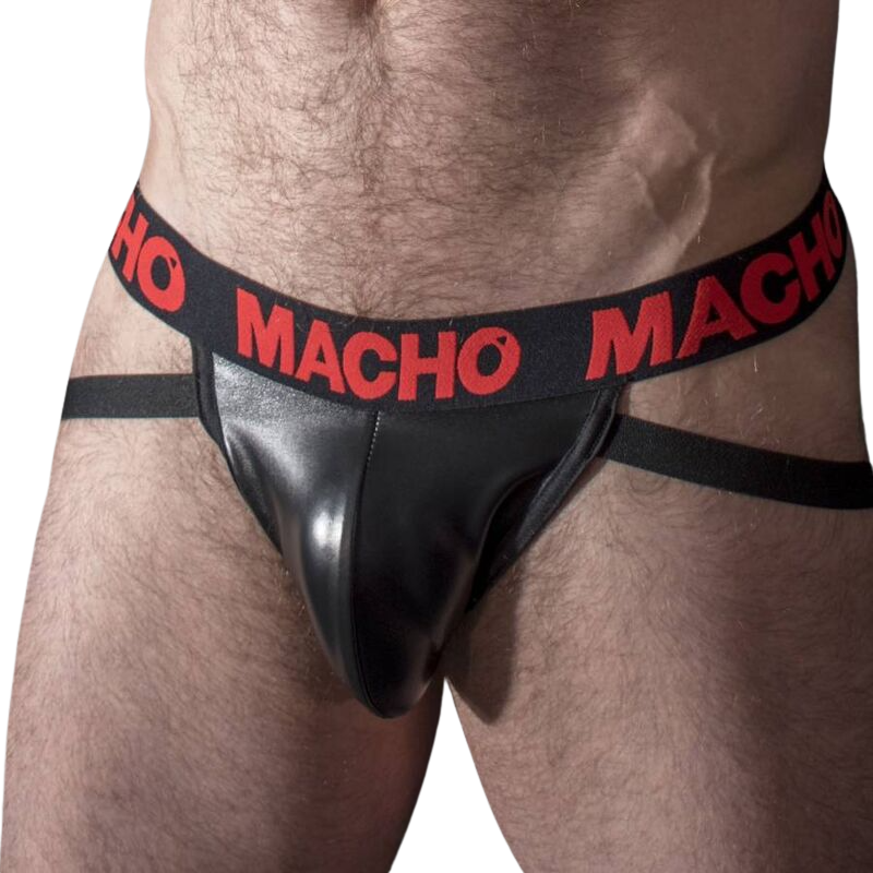 MACHO - MX25RC JOCK ΚΟΚΚΙΝΟ ΔΕΡΜΑΤΙΝΟ S