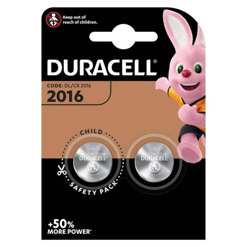 DURACELL - ΜΠΑΤΑΡΙΑ ΛΙΘΙΟΥ CR2016 3V 2 ΜΟΝΑΔΩΝ ΜΕ ΚΟΥΜΠΙ