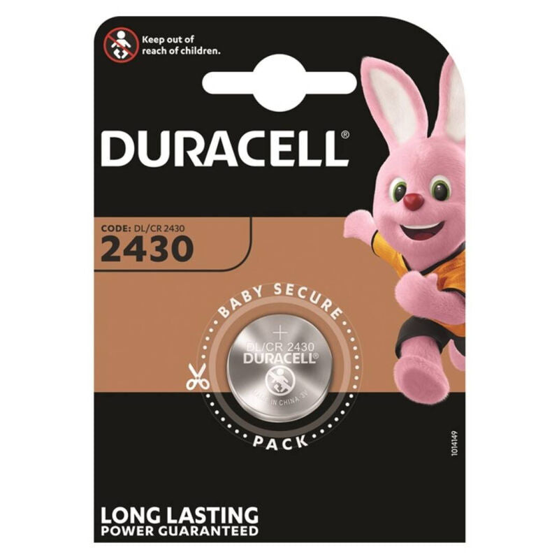 DURACELL - ΜΠΑΤΑΡΙΑ ΛΙΘΙΟΥ CR2430 3V ΜΕ ΚΟΥΜΠΙ 1 ΤΕΜΑΧΙΟ
