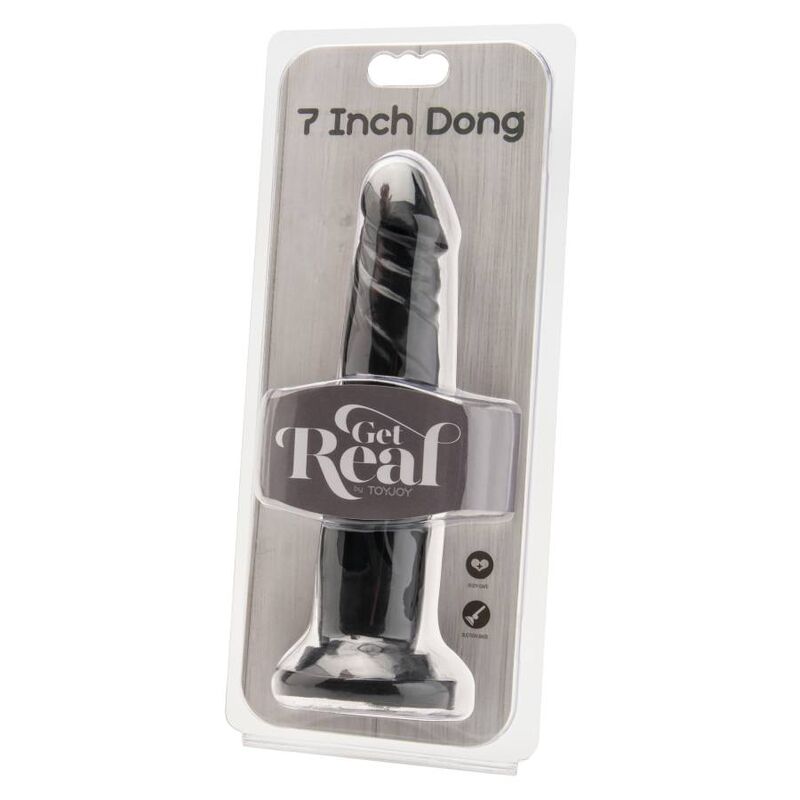 GET REAL - DONG 18 CM ΜΑΥΡΟ