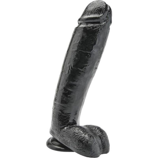 GET REAL - Ομοίωμα Πέους 25,5 CM ΜΕ ΜΠΑΛΑΚΙΑ ΜΑΥΡΟ