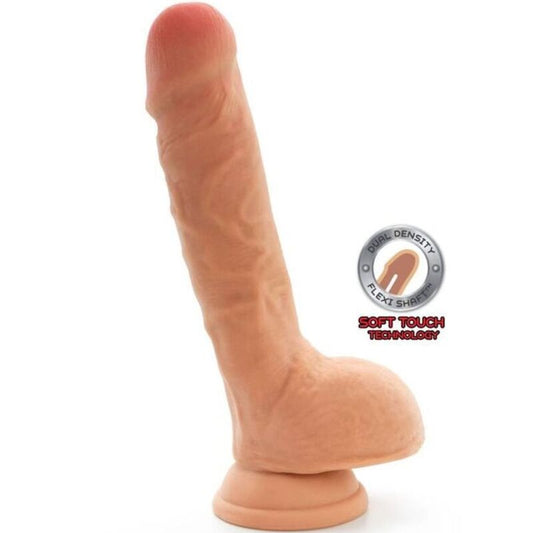 GET REAL - ΔΙΠΛΗΣ ΠΥΚΝΟΤΗΤΑΣ Ομοίωμα Πέους 18 CM με Μπάλες Δέρματος