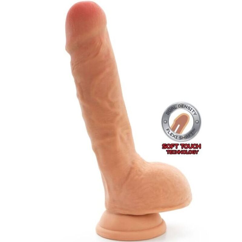 GET REAL - ΔΙΠΛΗΣ ΠΥΚΝΟΤΗΤΑΣ Ομοίωμα Πέους 25,5 CM με Μπάλες Δέρματος