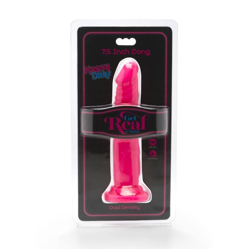 GET REAL - HAPPY DICKS DONG 19 CM ΡΟΖ