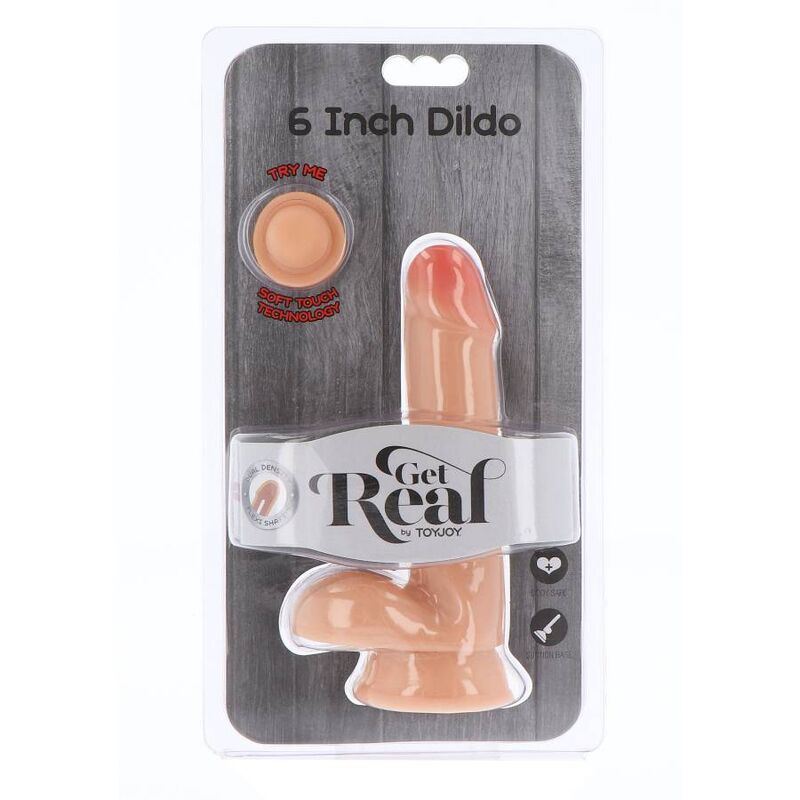 GET REAL - ΔΙΠΛΗΣ ΠΥΚΝΟΤΗΤΑΣ Ομοίωμα Πέους 17 CM με Μπάλες Δέρματος