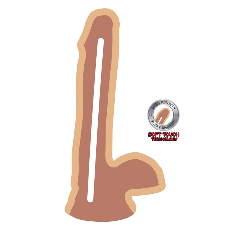 GET REAL - ΔΙΠΛΗΣ ΠΥΚΝΟΤΗΤΑΣ Ομοίωμα Πέους 17 CM με Μπάλες Δέρματος