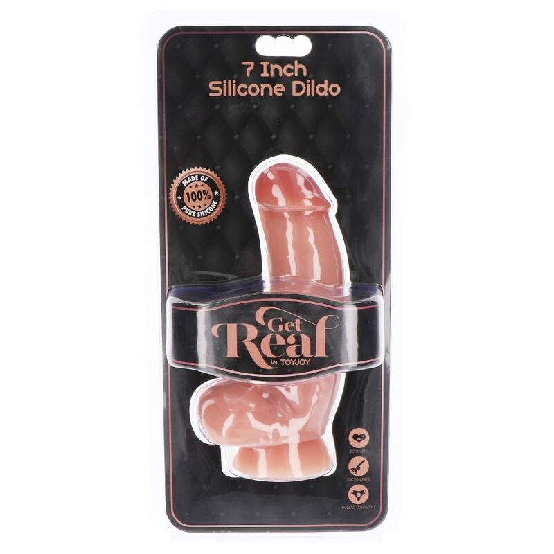 GET REAL - Ομοίωμα Σιλικόνης 18 CM με Μπάλες Δέρματος