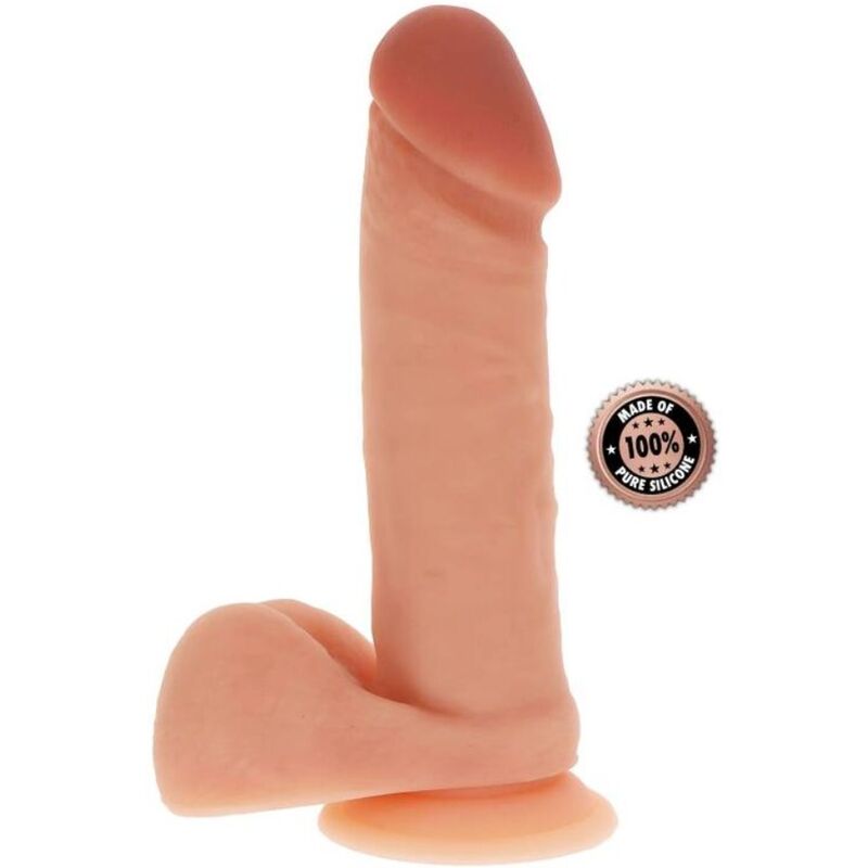 GET REAL - Ομοίωμα Σιλικόνης 20,5 cm με Μπάλες Δέρματος