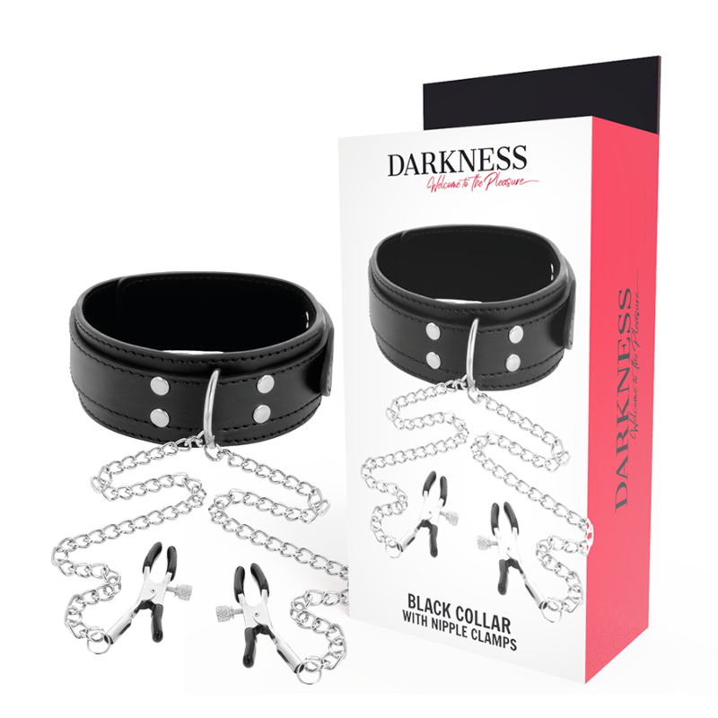 DARKNESS - ΚΟΛΑΡΟ ΜΕ ΣΦΙΓΚΤΗΡΕΣ ΘΗΛΗΣ ΜΑΥΡΟ