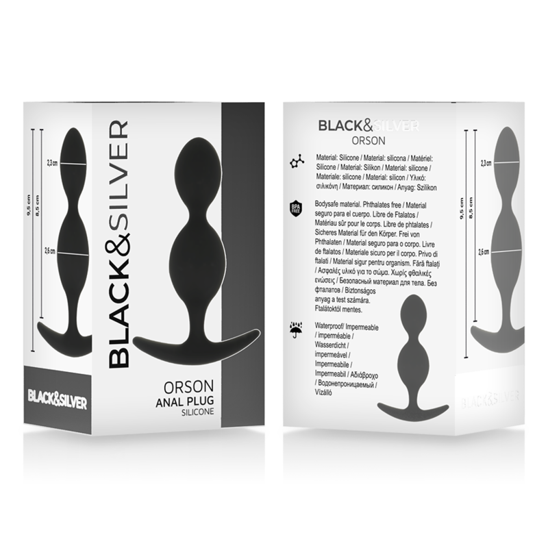 BLACK&SILVER - ORSON ΣΙΛΙΚΟΝΗ 2 ΠΡΩΚΤΙΚΕΣ ΚΥΜΑΤΙΣΜΟΙ 9 CM