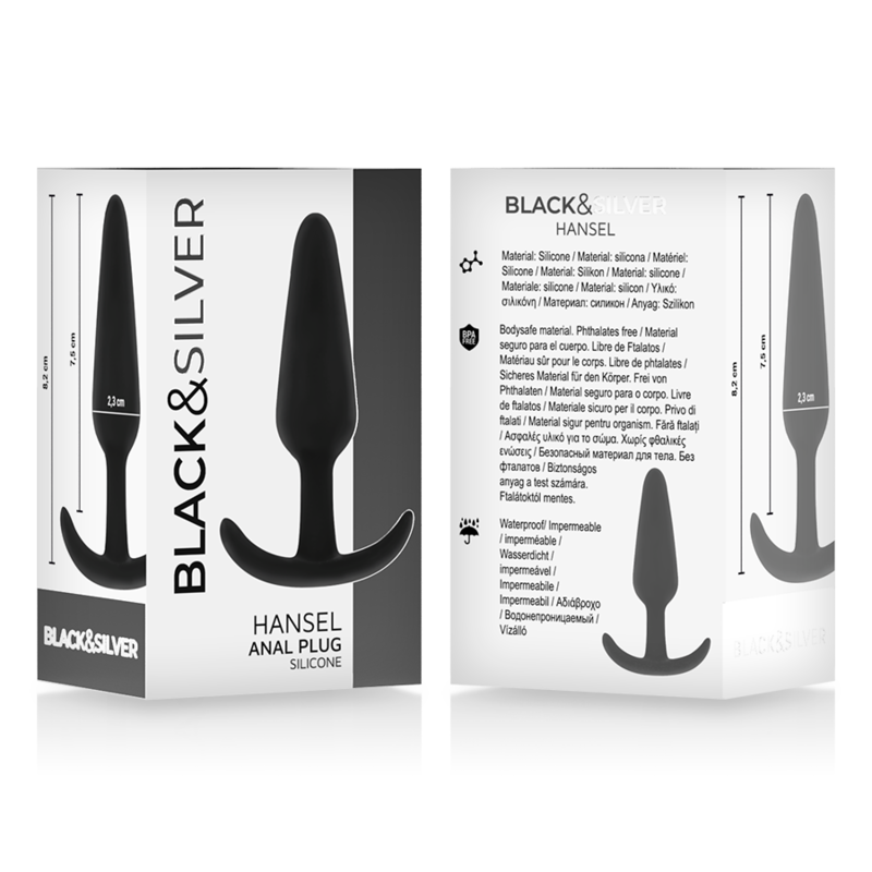 BLACK&SILVER - Πρωκτικό πώμα σιλικόνης Hansel με μικρή λαβή