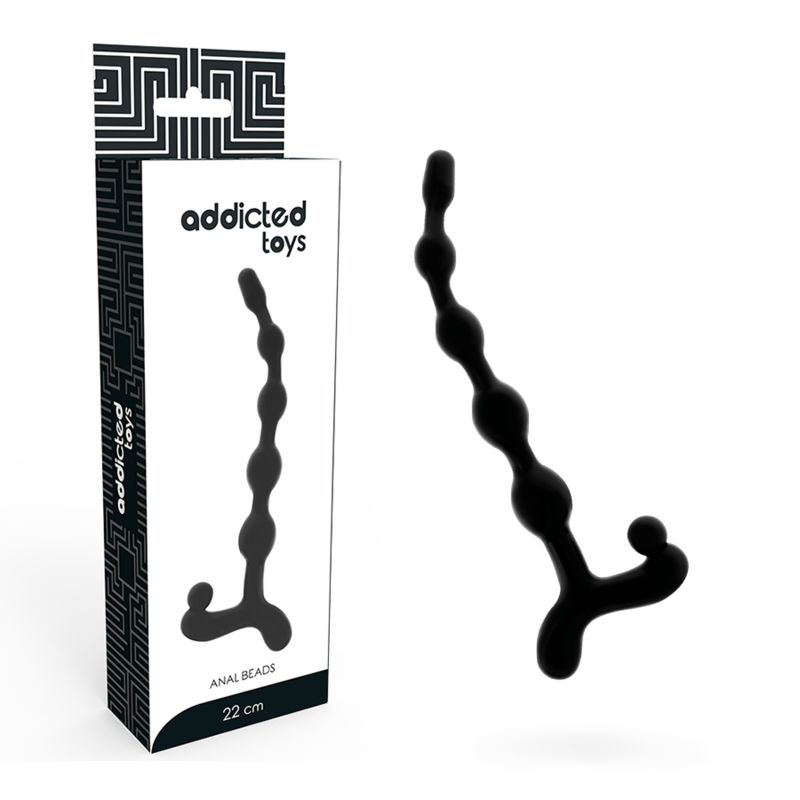 ADDICTED TOYS - Πρωκτικές μπάλες 22 cm ΜΑΥΡΕΣ
