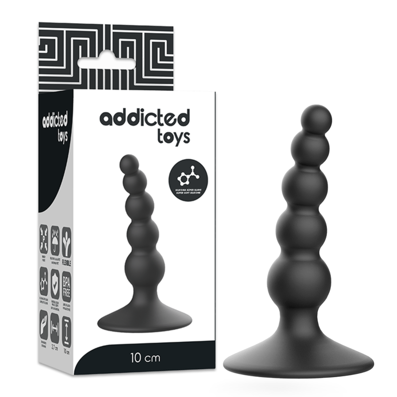 ADDICTED TOYS - ΠΡΩΚΤΙΚΟ ΣΕΞΟΥΑΛΙΚΟ ΠΛΥΣΙΜΟ 10 CM ΜΑΥΡΟ