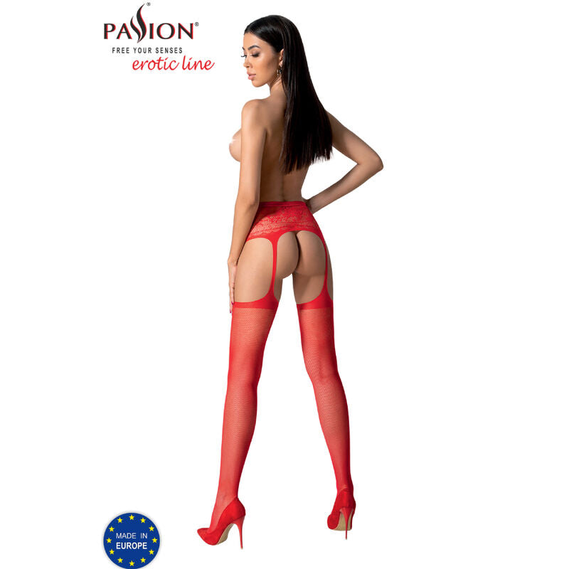 PASSION - S028 ΚΟΚΚΙΝΕΣ ΚΑΛΤΣΕΣ ΜΕ ΖΑΡΤΖΟΝΤΑ ΕΝΑ ΜΕΓΕΘΟΣ