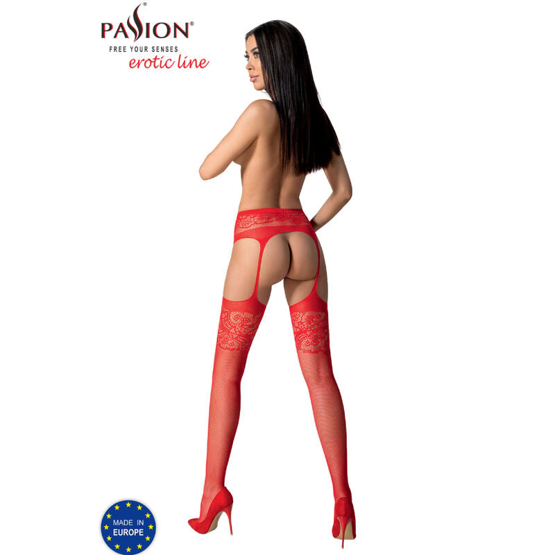 PASSION - S029 ΚΟΚΚΙΝΕΣ ΚΑΛΤΣΕΣ ΜΕ ΖΑΡΤΖΟΝΤΑ ΕΝΑ ΜΕΓΕΘΟΣ