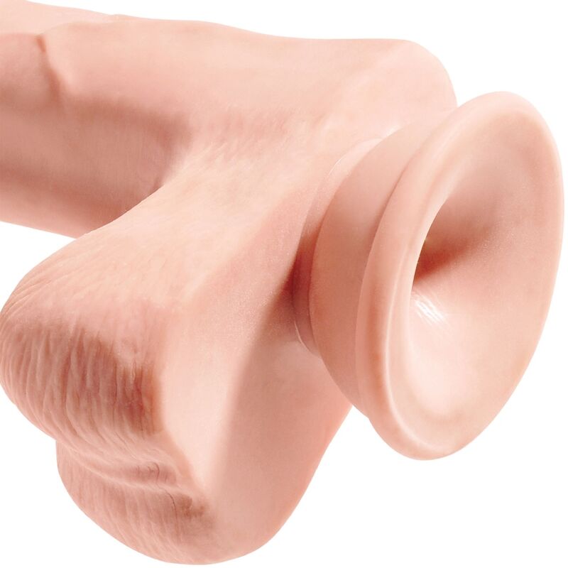 KING COCK - ΡΕΑΛΙΣΤΙΚΟ ΠΕΟΣ ΜΕ ΜΠΑΛΕΣ 3D 24,8 CM ΦΩΣ