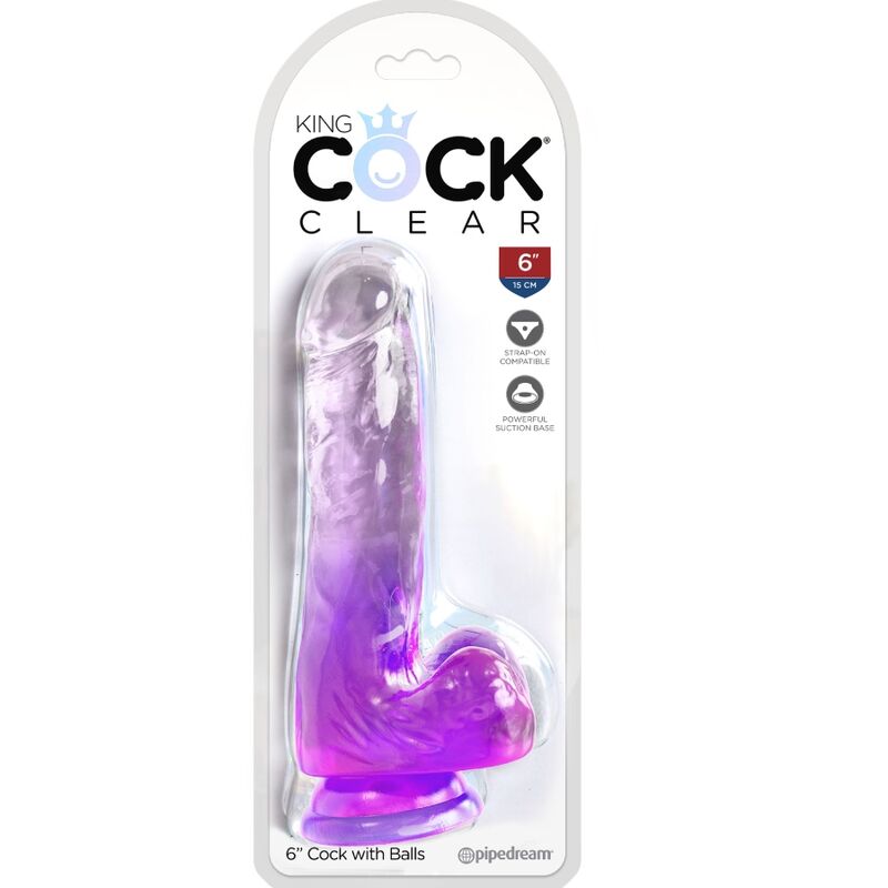 KING COCK - ΔΙΑΦΑΝΕΣ ΡΕΑΛΙΣΤΙΚΟ ΠΕΟΣ ΜΕ ΜΠΑΛΕΣ 13,5 ΕΚ. ΜΩΒ
