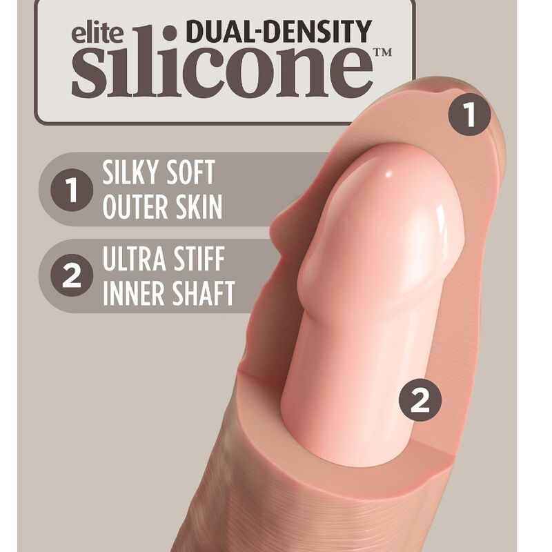 KING COCK - ELITE REALISTIC SILICONE DILDO 17,8 CM