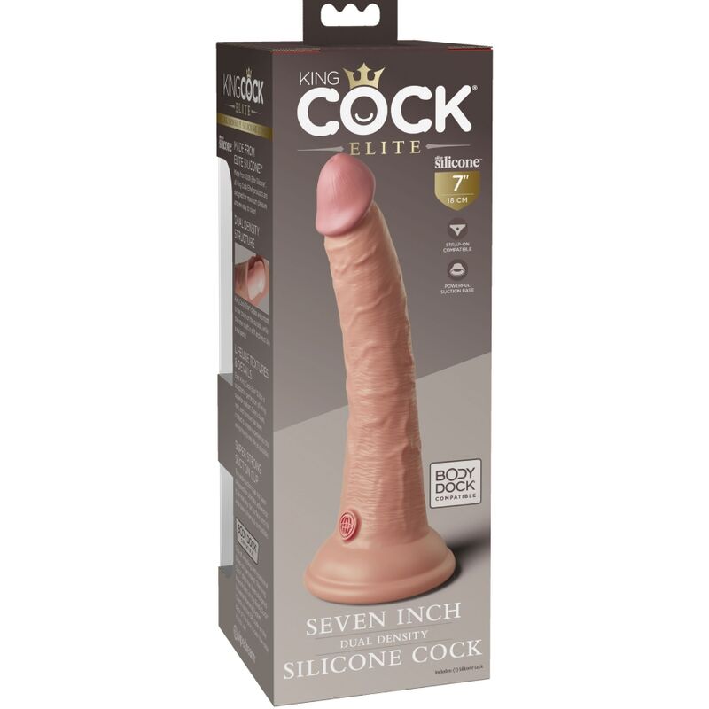 KING COCK - ELITE REALISTIC SILICONE DILDO 17,8 CM